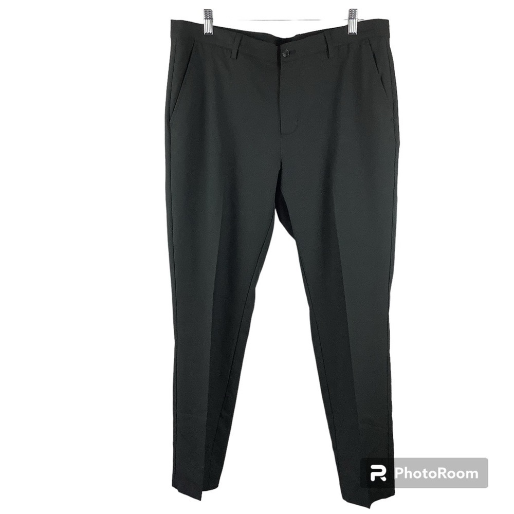 Greg Norman Black Flat Front Pants 36x30